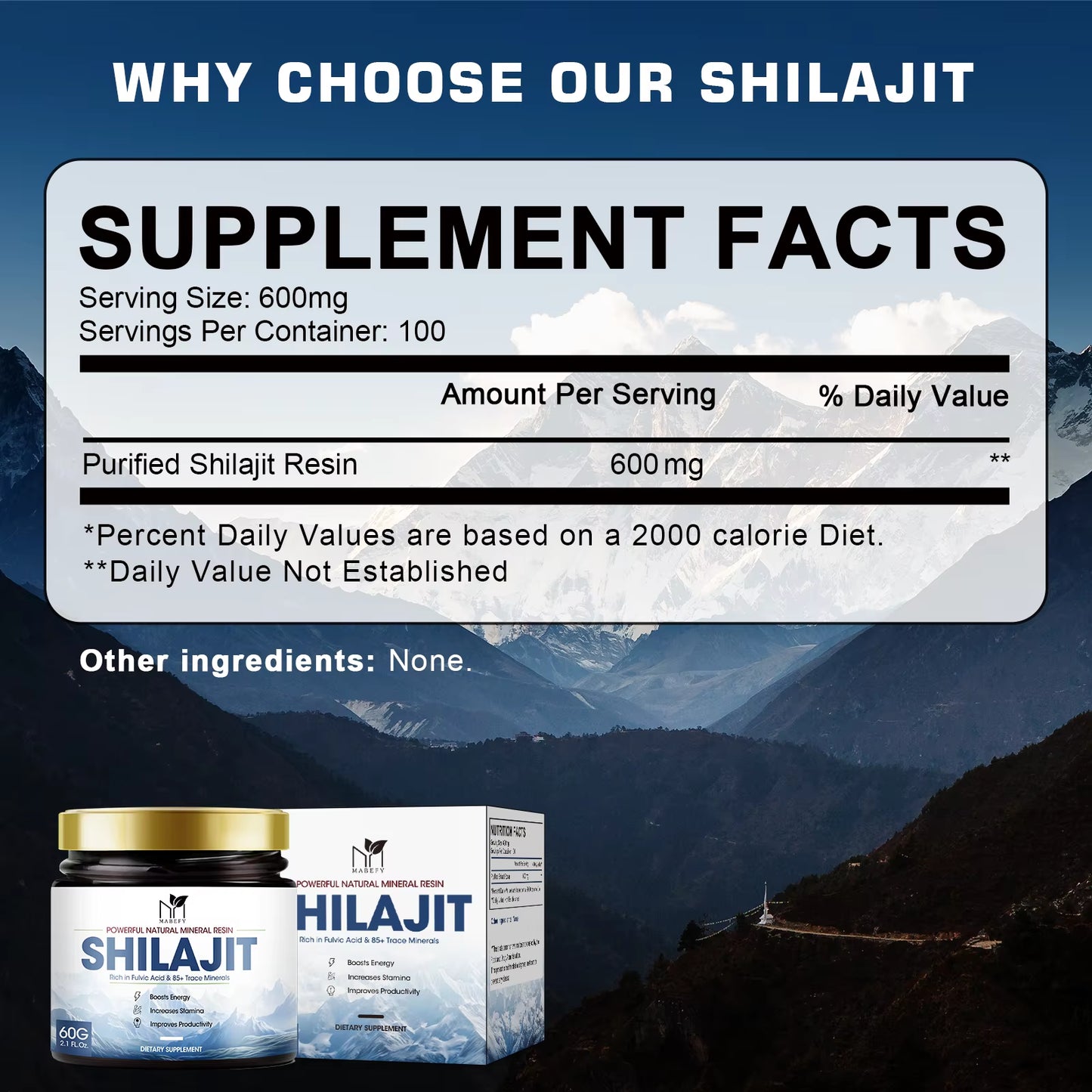 Shilajit Natural Health Supplement